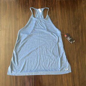 NWT Under Armour HeatGear Tank Top Women’s M Loose Fit Light Blue 100% Polyester